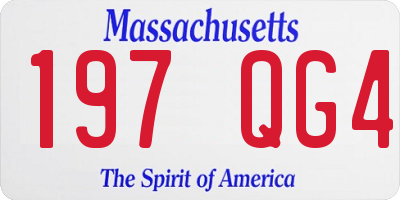 MA license plate 197QG4