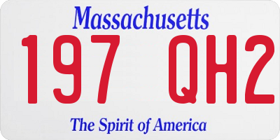 MA license plate 197QH2