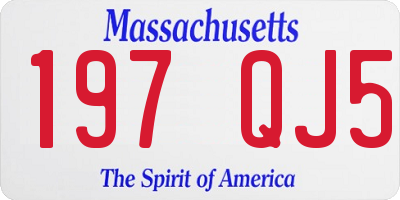 MA license plate 197QJ5