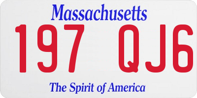 MA license plate 197QJ6