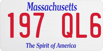 MA license plate 197QL6