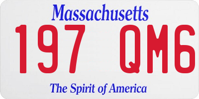 MA license plate 197QM6