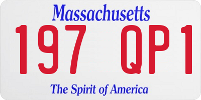 MA license plate 197QP1