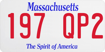 MA license plate 197QP2