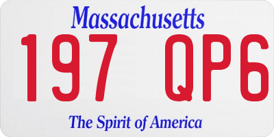 MA license plate 197QP6