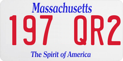 MA license plate 197QR2
