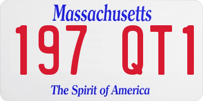 MA license plate 197QT1