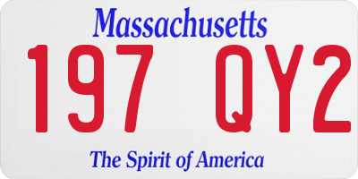 MA license plate 197QY2
