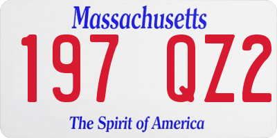MA license plate 197QZ2