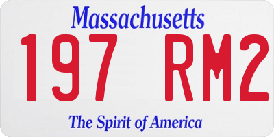 MA license plate 197RM2