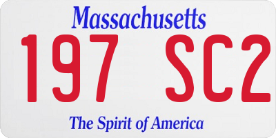 MA license plate 197SC2