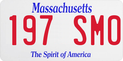 MA license plate 197SM0