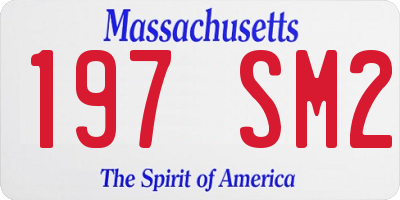 MA license plate 197SM2