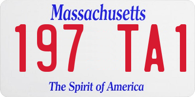 MA license plate 197TA1