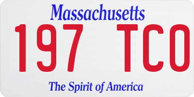 MA license plate 197TC0