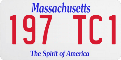 MA license plate 197TC1