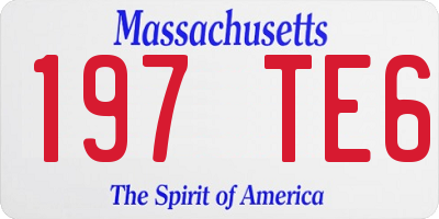 MA license plate 197TE6