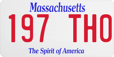 MA license plate 197TH0