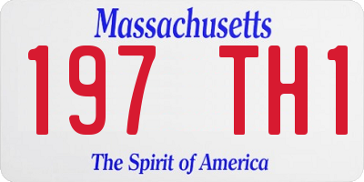 MA license plate 197TH1