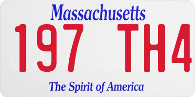 MA license plate 197TH4