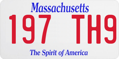 MA license plate 197TH9