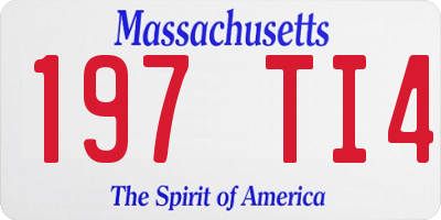MA license plate 197TI4