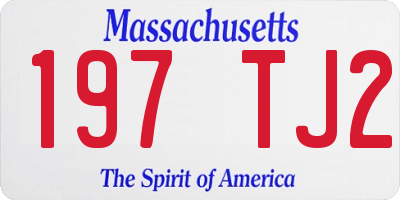 MA license plate 197TJ2