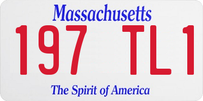 MA license plate 197TL1