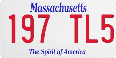 MA license plate 197TL5