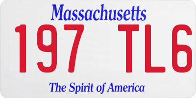MA license plate 197TL6