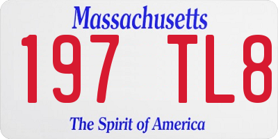 MA license plate 197TL8