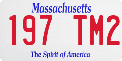 MA license plate 197TM2
