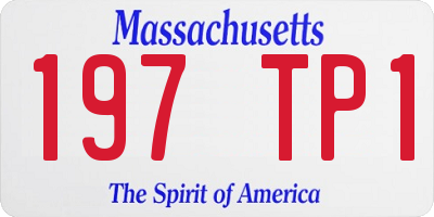 MA license plate 197TP1