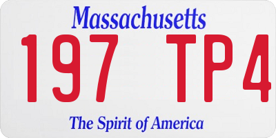MA license plate 197TP4