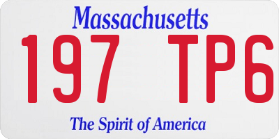 MA license plate 197TP6
