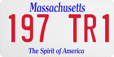 MA license plate 197TR1
