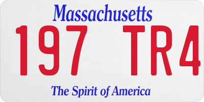 MA license plate 197TR4