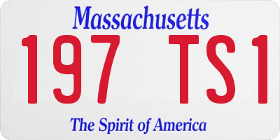 MA license plate 197TS1
