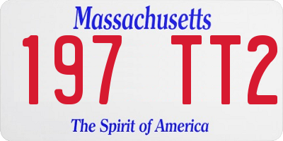 MA license plate 197TT2