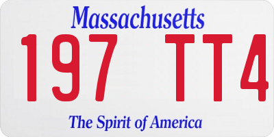 MA license plate 197TT4