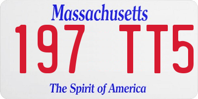 MA license plate 197TT5