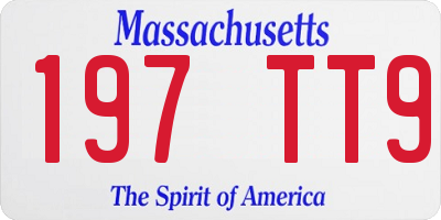 MA license plate 197TT9