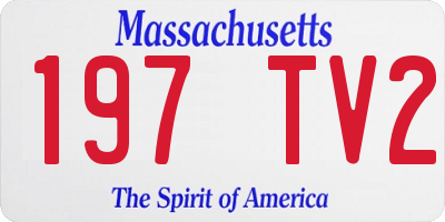 MA license plate 197TV2