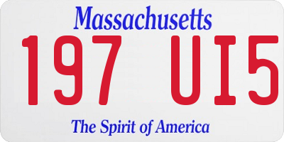 MA license plate 197UI5
