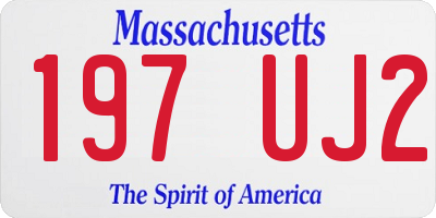 MA license plate 197UJ2