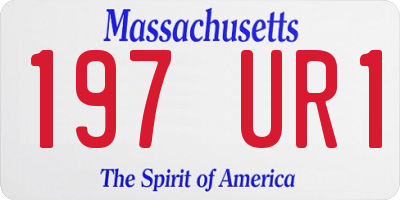 MA license plate 197UR1