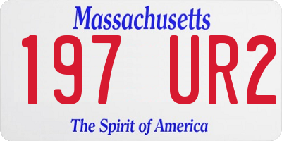 MA license plate 197UR2