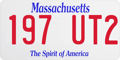 MA license plate 197UT2