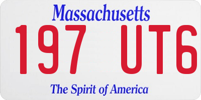 MA license plate 197UT6
