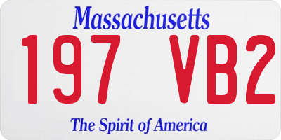 MA license plate 197VB2